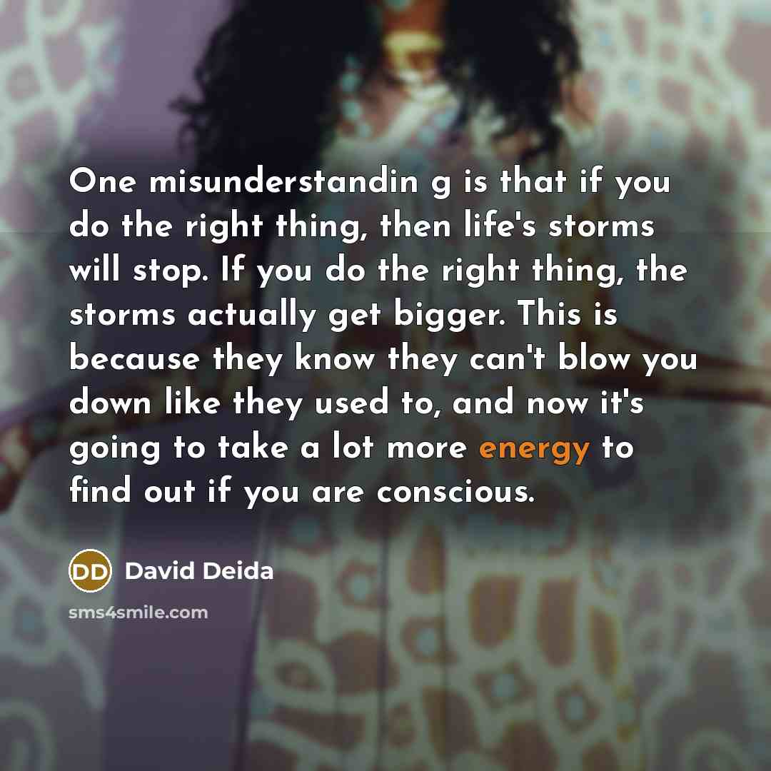 “One misunderstandin g is that if you do the right…” quote by David Deida