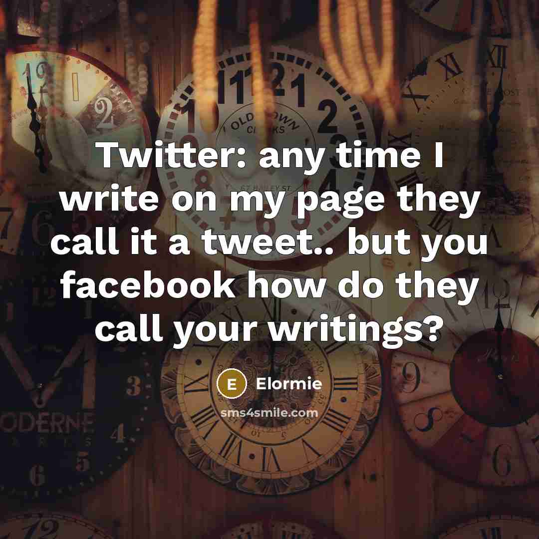 “Twitter: any time I write on my page they call…” quote by Elormie