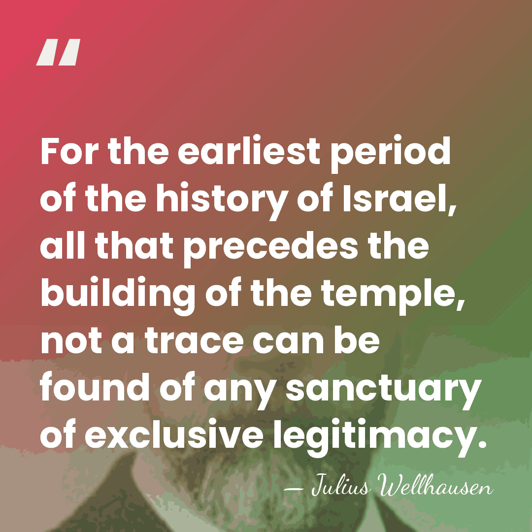 For the earliest period of the history of Israel, all that precedes&hellip; - Julius Wellhausen