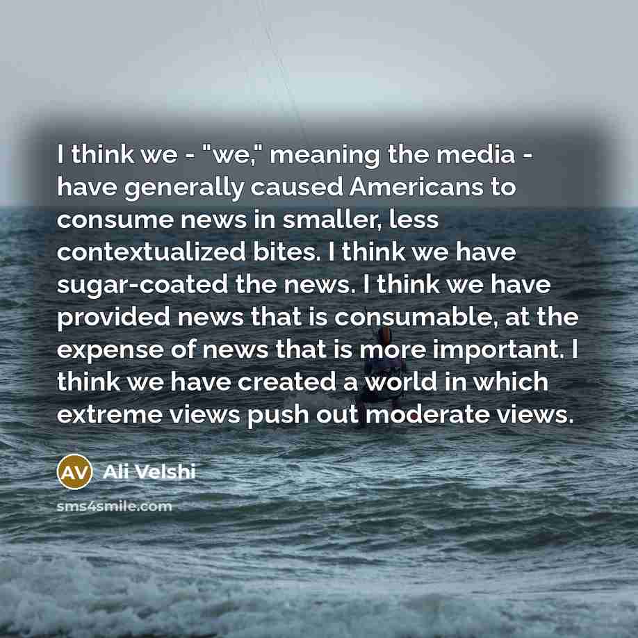 “I think we - "we," meaning the media - have…” quote by Ali Velshi