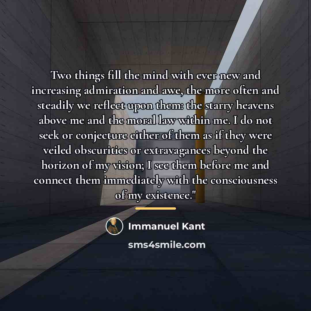 “Two things fill the mind with ever new and increasing…” quote by Immanuel Kant
