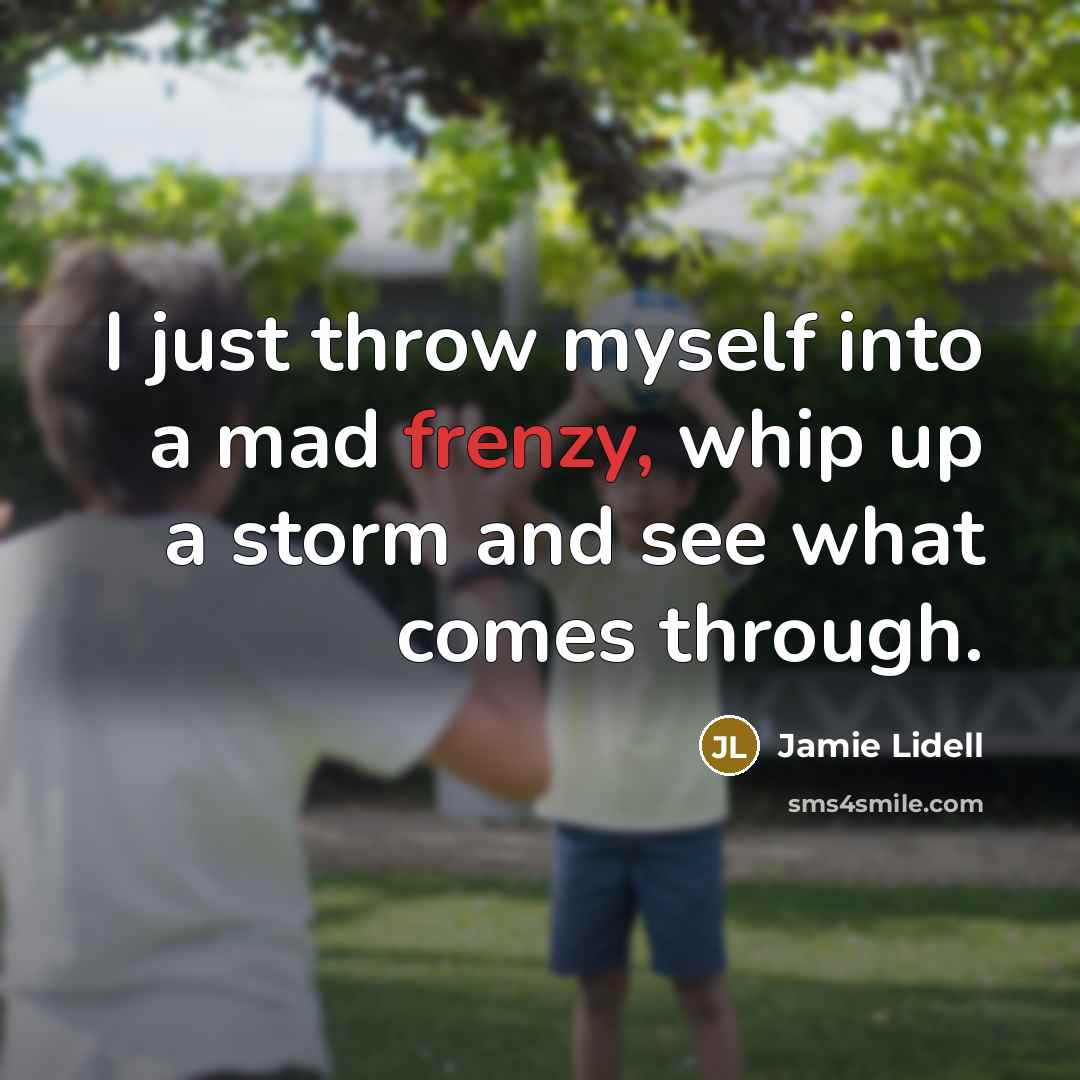 “I just throw myself into a mad frenzy, whip up…” quote by Jamie Lidell