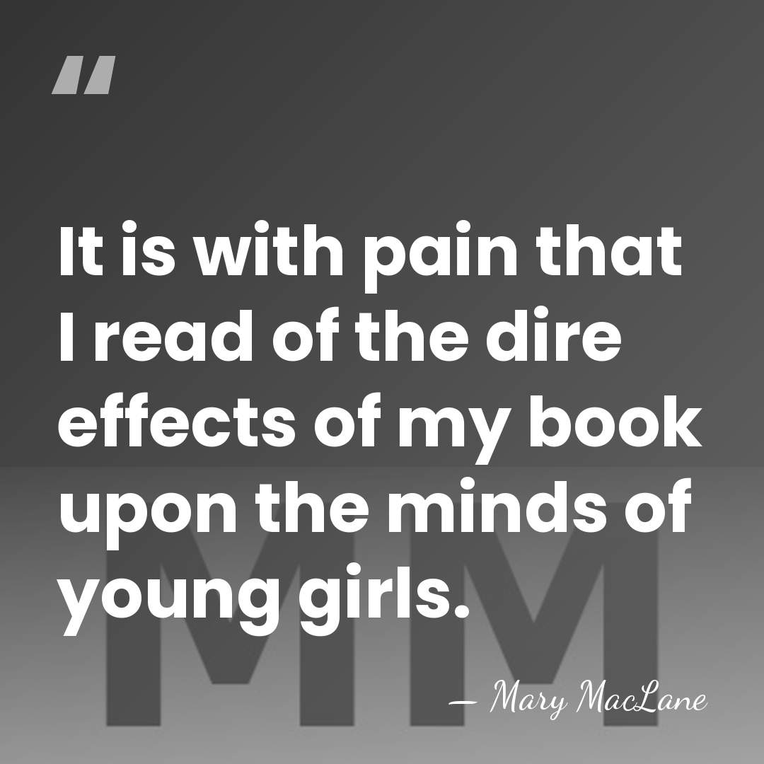 It is with pain that I read of the dire effects of&hellip; - Mary MacLane