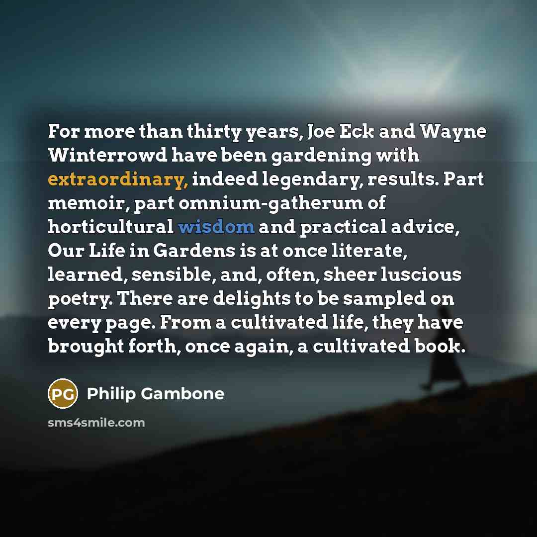 “For more than thirty years, Joe Eck and Wayne Winterrowd…” quote by Philip Gambone