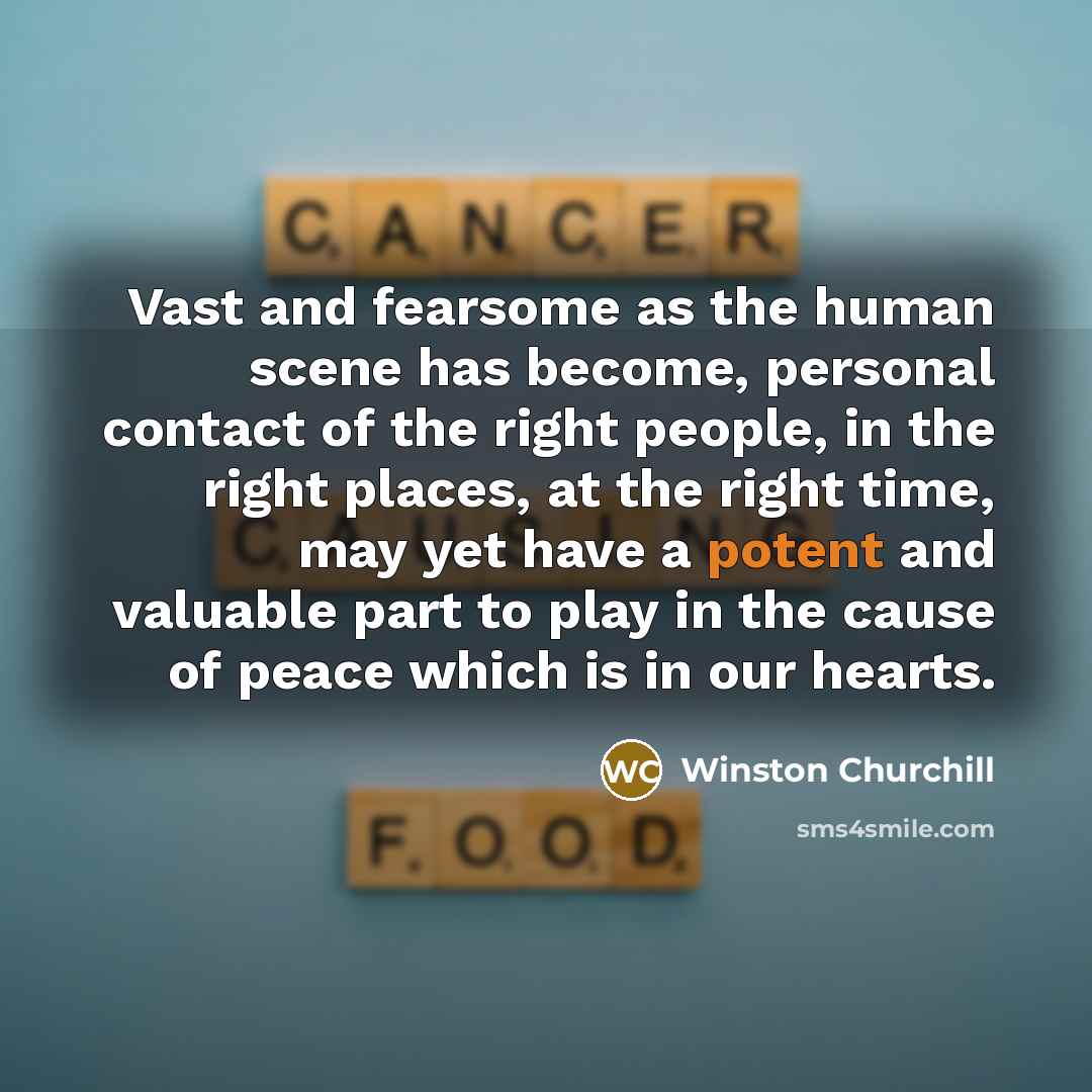 “Vast and fearsome as the human scene has become, personal…” quote by Winston Churchill