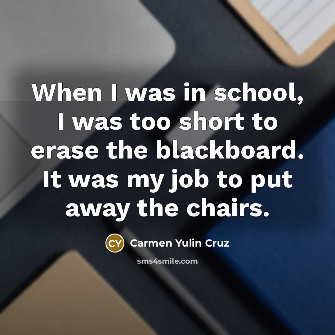 “When I was in school, I was too short to…” quote by Carmen Yulin Cruz