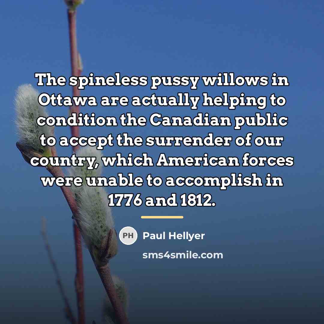 “The spineless pussy willows in Ottawa are actually helping to…” quote by Paul Hellyer