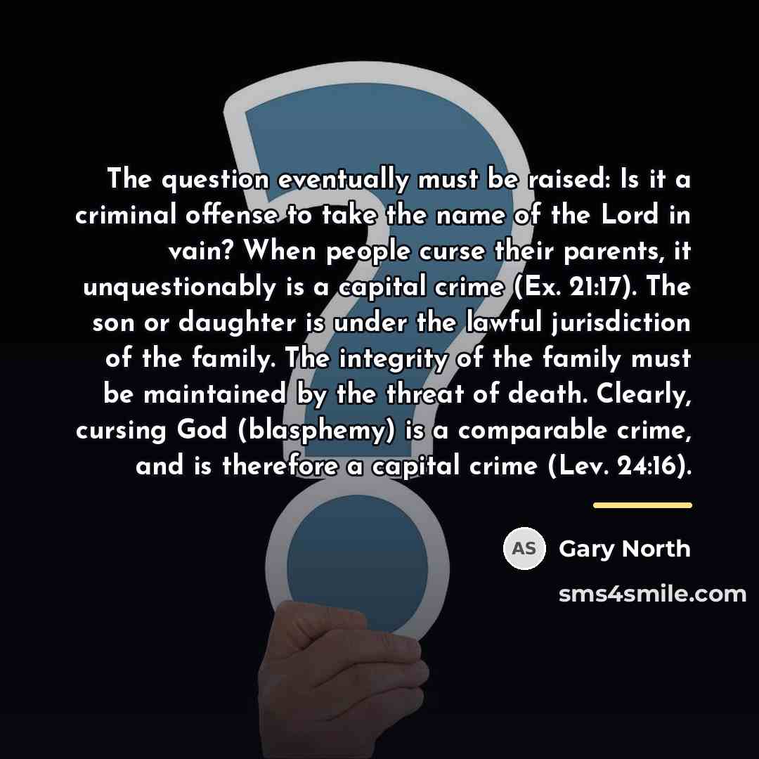 “The question eventually must be raised: Is it a criminal…” quote by Gary North