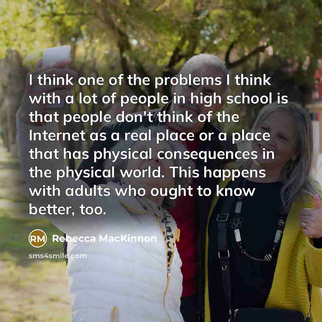 “I think one of the problems I think with a…” quote by Rebecca MacKinnon
