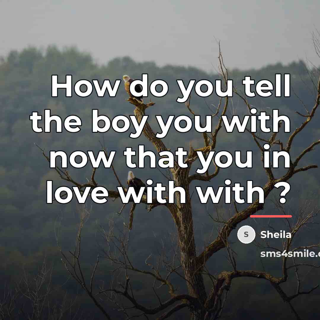 “How do you tell the boy you with now that…” quote by Sheila