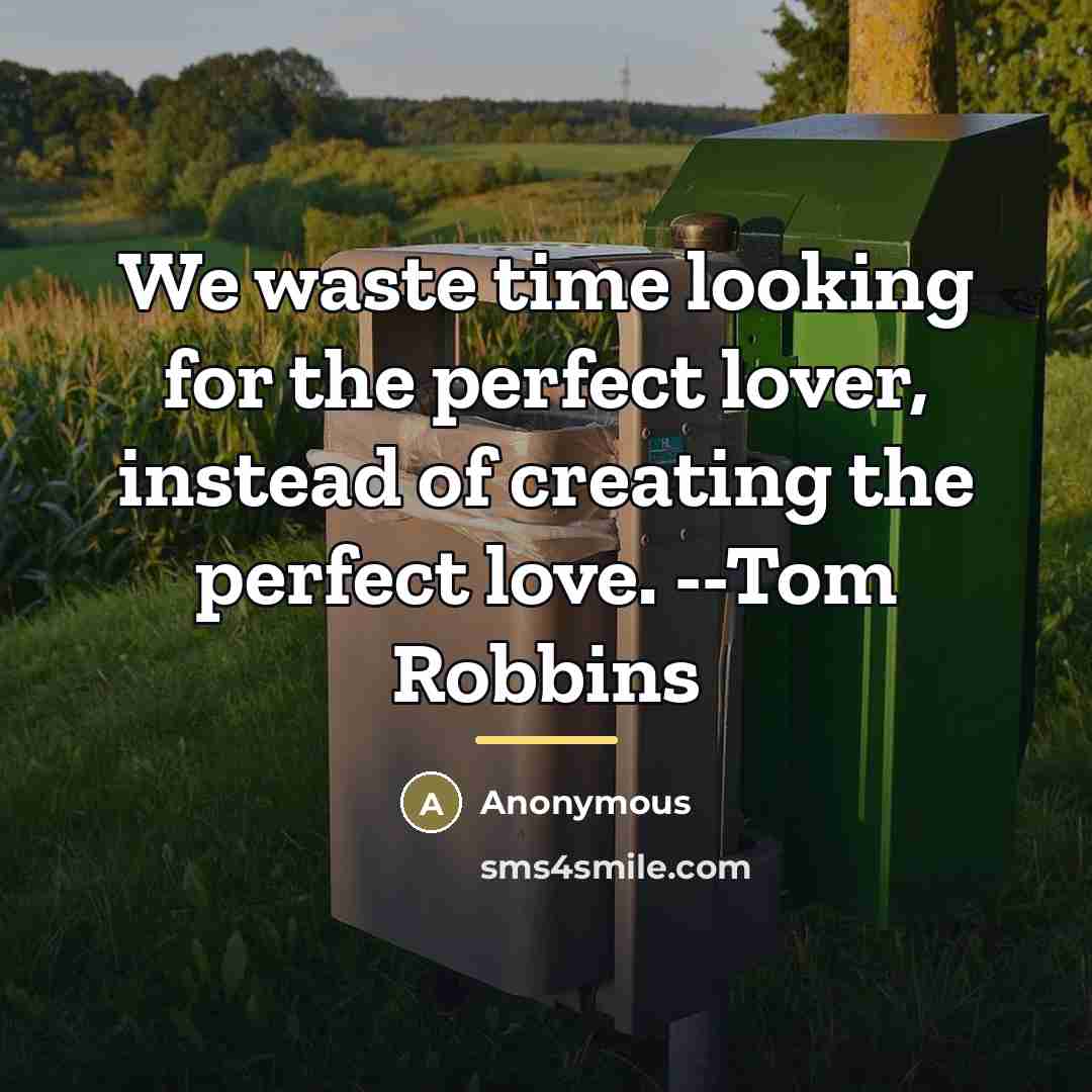 “We waste time looking for the perfect lover, instead of…” quote by Anonymous