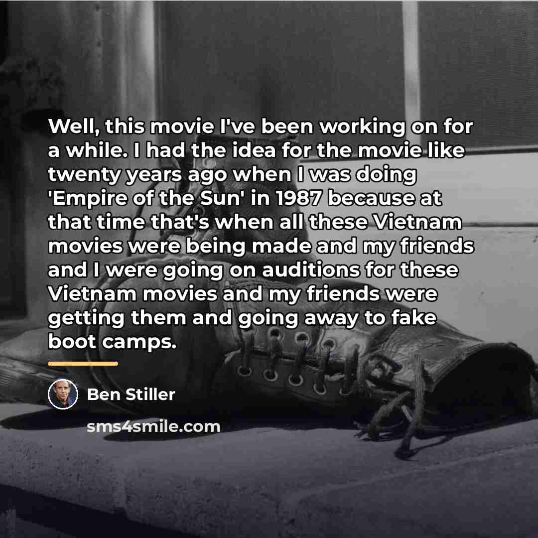 “Well, this movie I've been working on for a while.…” quote by Ben Stiller