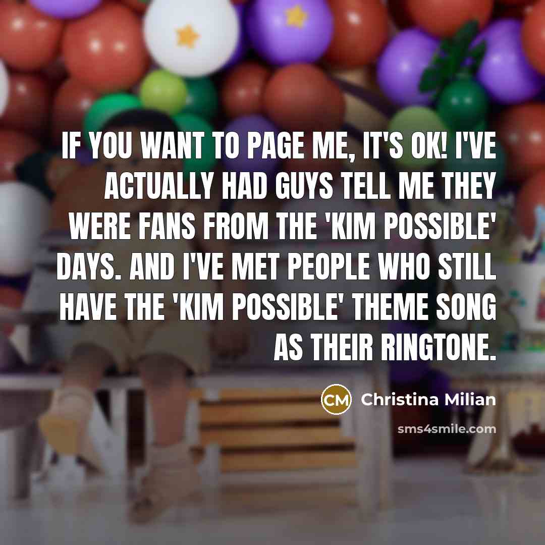 “If you want to page me, It's OK! I've actually…” quote by Christina Milian