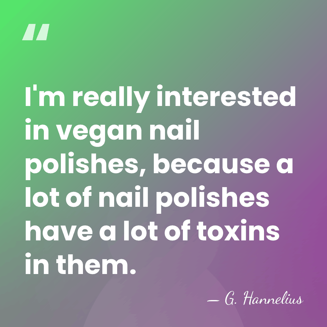 I'm really interested in vegan nail polishes, because a lot of nail&hellip; - G. Hannelius