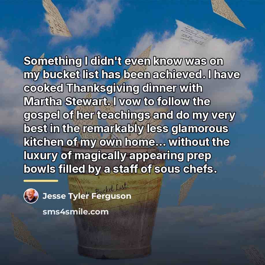“Something I didn't even know was on my bucket list…” quote by Jesse Tyler Ferguson