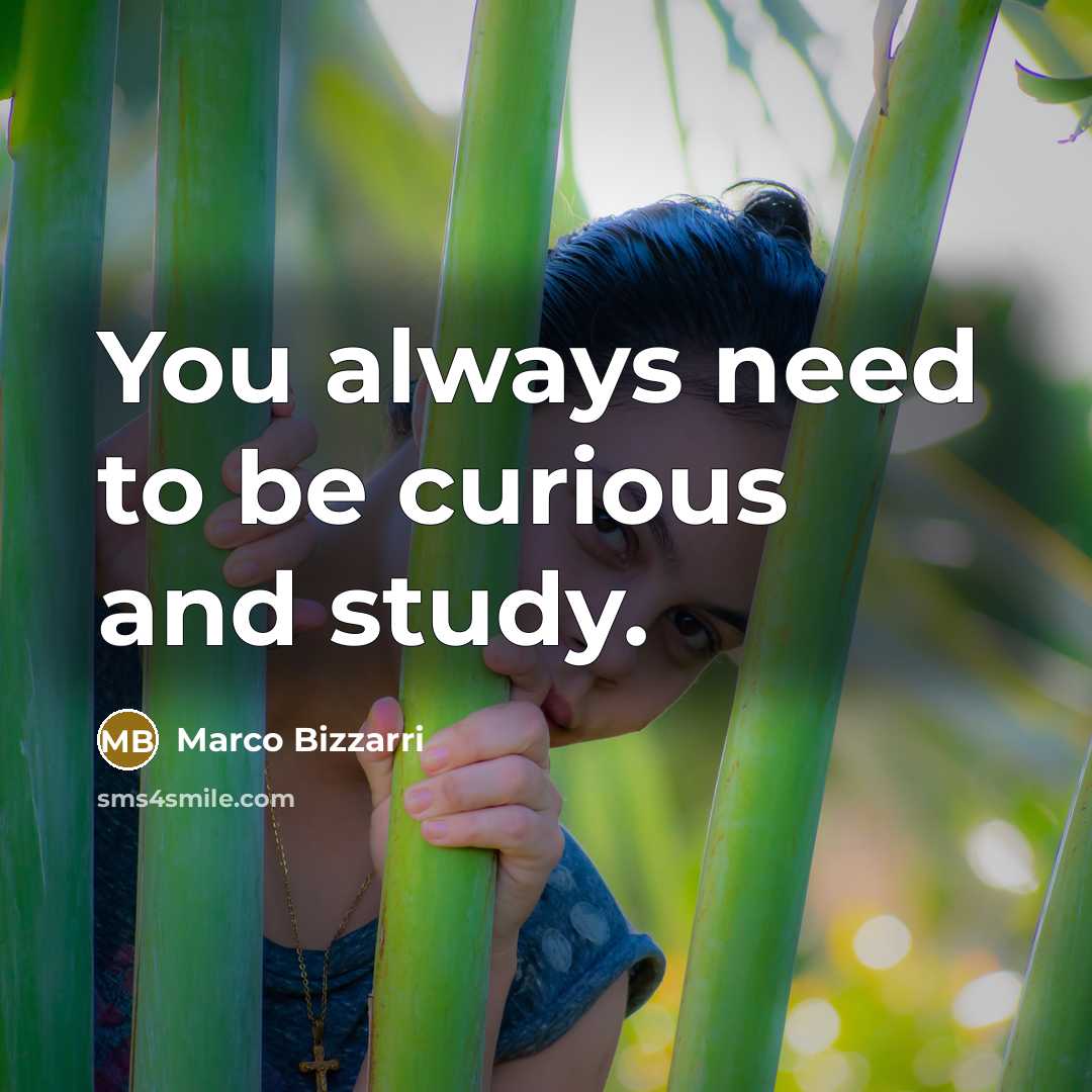 “You always need to be curious and study.…” quote by Marco Bizzarri