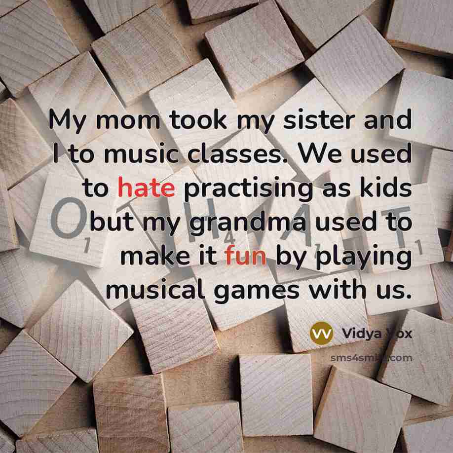 “My mom took my sister and I to music classes.…” quote by Vidya Vox