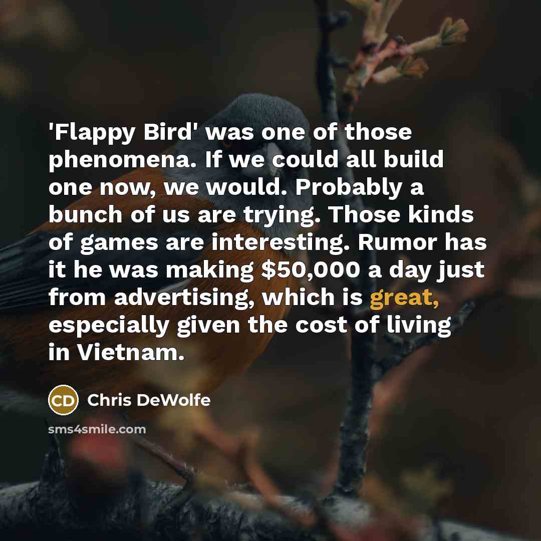 “'Flappy Bird' was one of those phenomena. If we could…” quote by Chris DeWolfe