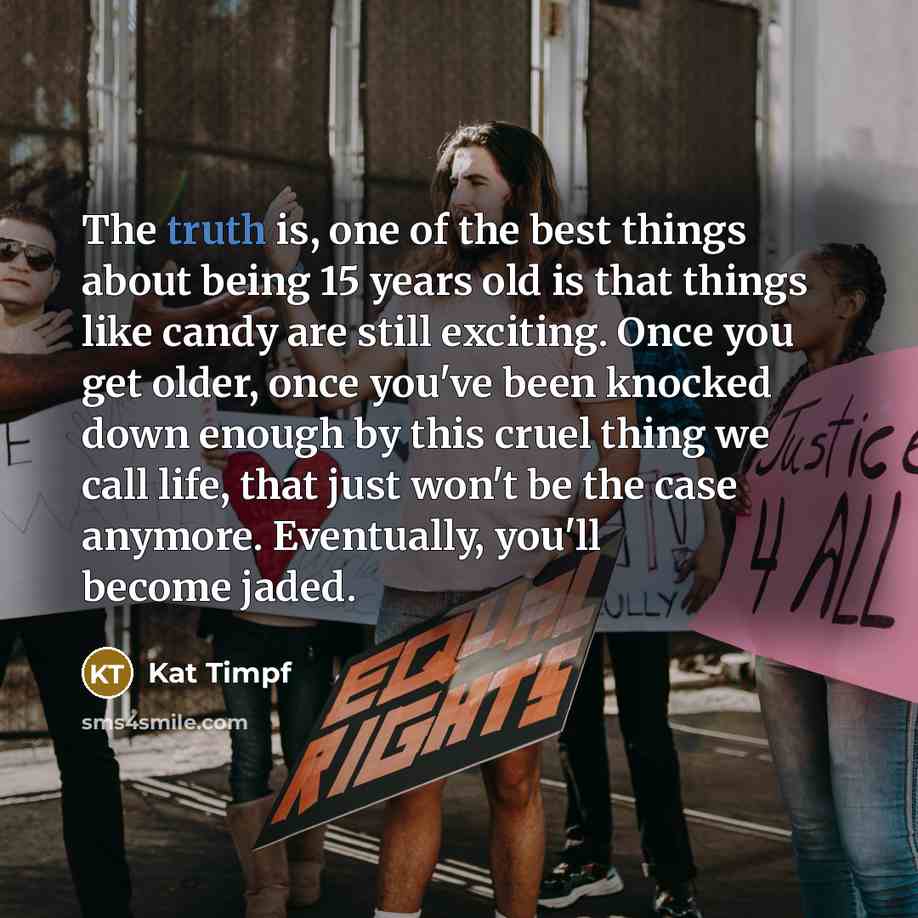 “The truth is, one of the best things about being…” quote by Kat Timpf