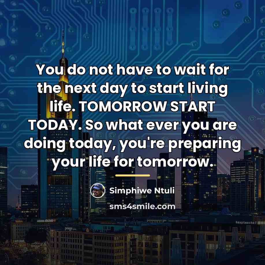 “You do not have to wait for the next day…” quote by Simphiwe Ntuli