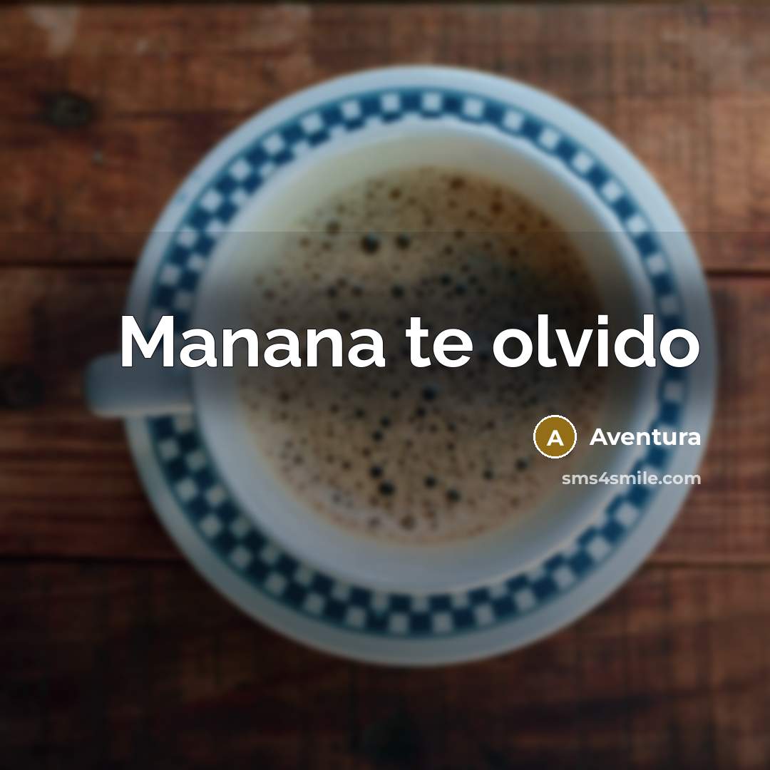 “Manana te olvido…” quote by Aventura