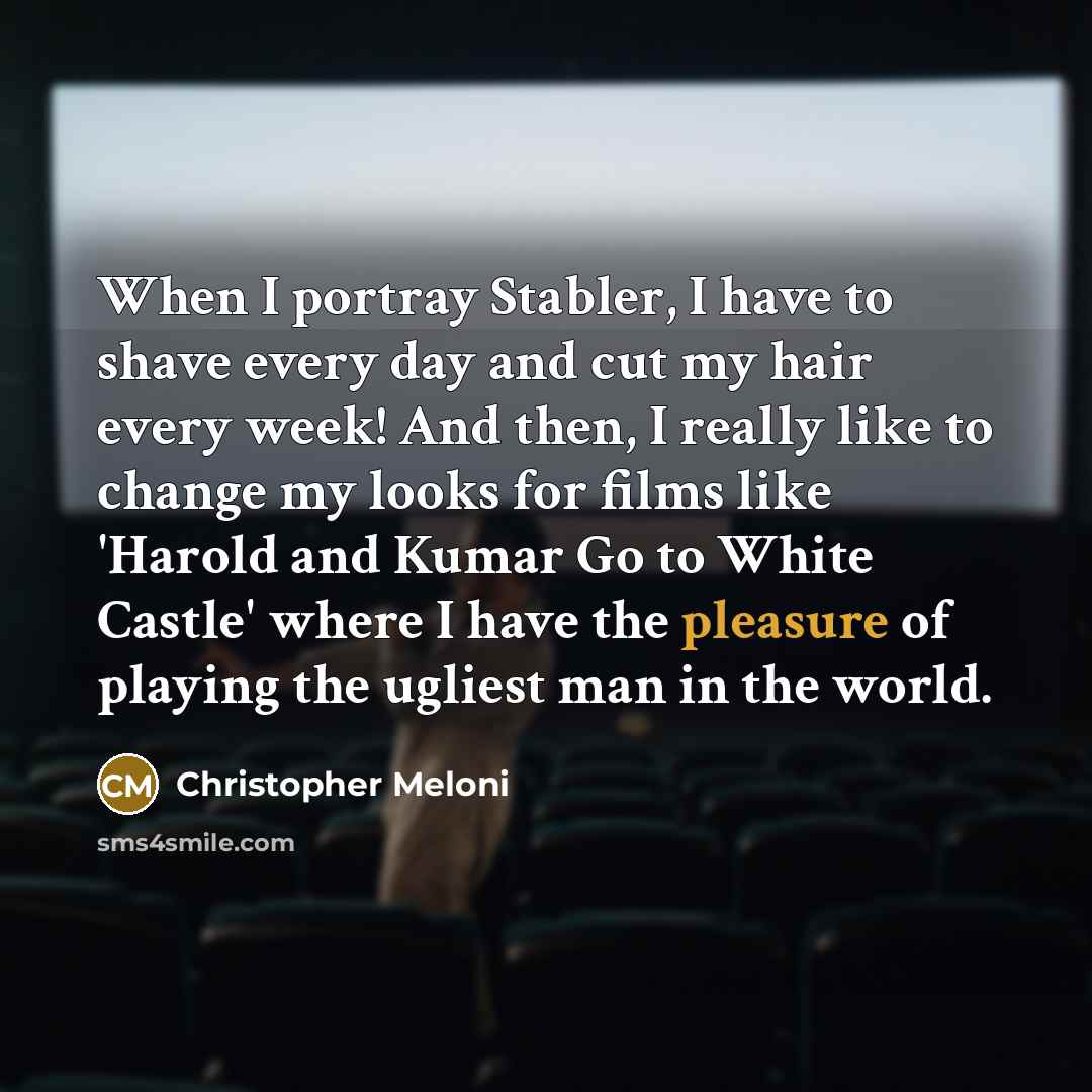 “When I portray Stabler, I have to shave every day…” quote by Christopher Meloni