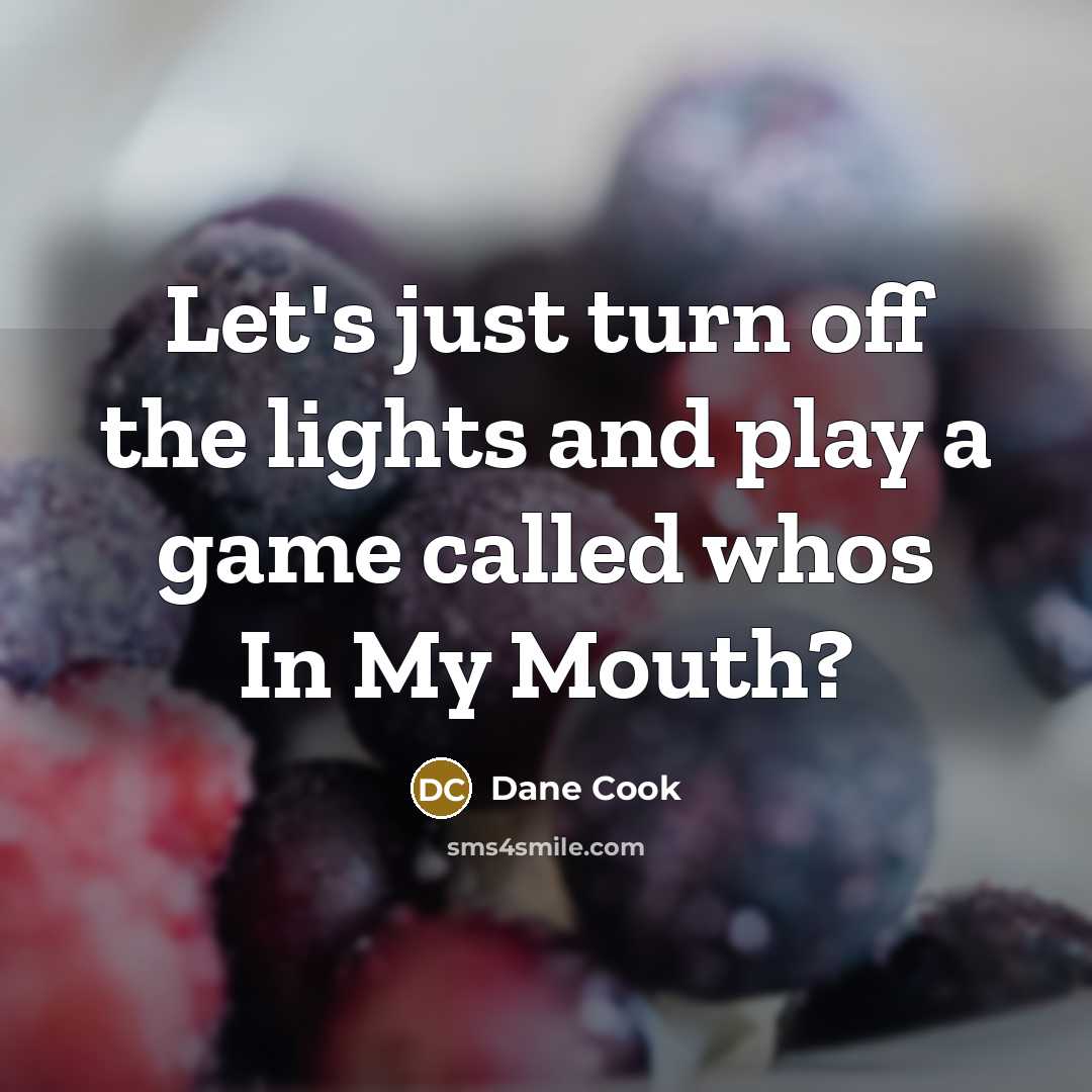 “Let's just turn off the lights and play a game…” quote by Dane Cook