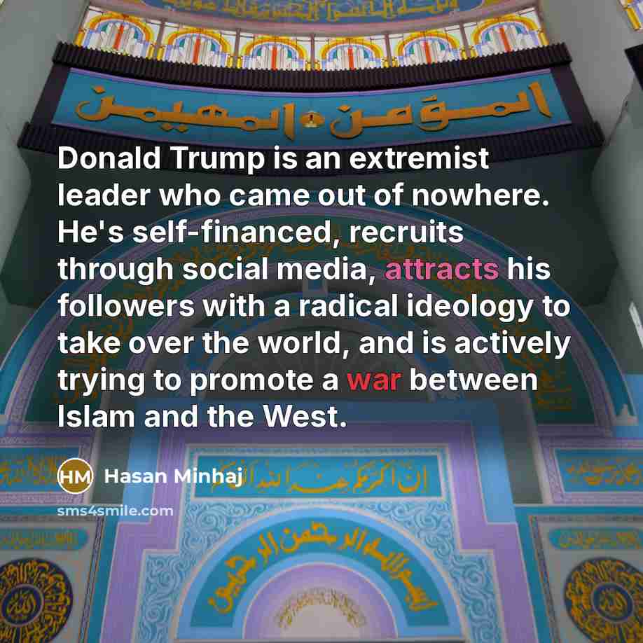 “Donald Trump is an extremist leader who came out of…” quote by Hasan Minhaj