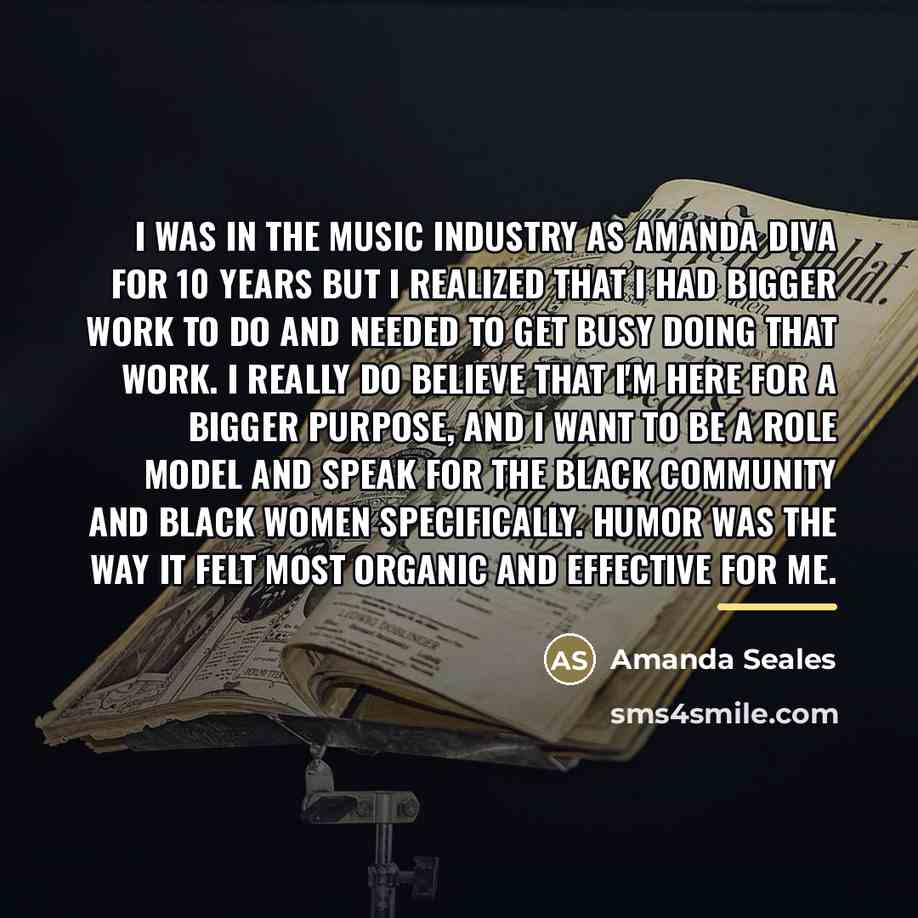 “I was in the music industry as Amanda Diva for…” quote by Amanda Seales