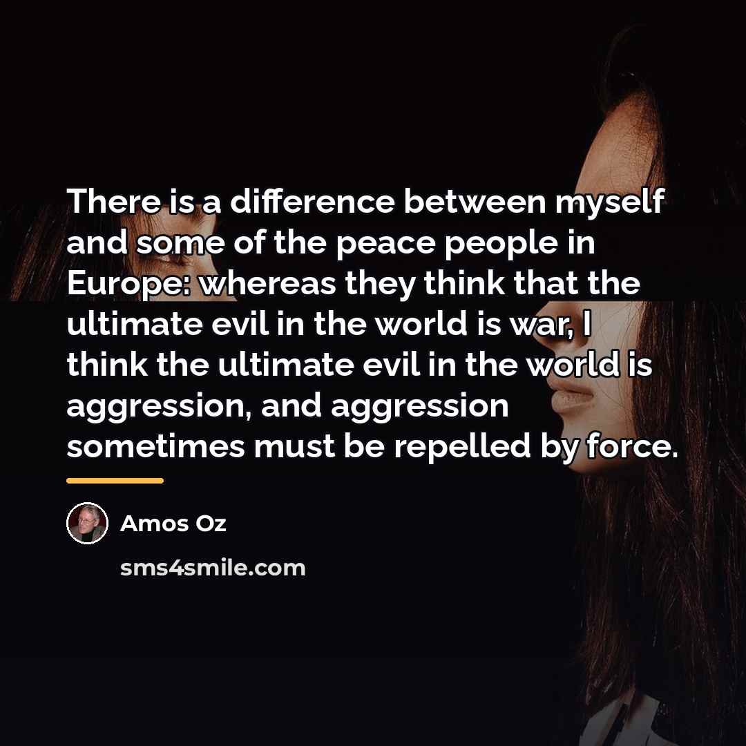 “There is a difference between myself and some of the…” quote by Amos Oz