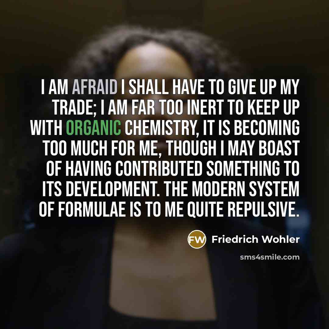 “I am afraid I shall have to give up my…” quote by Friedrich Wohler
