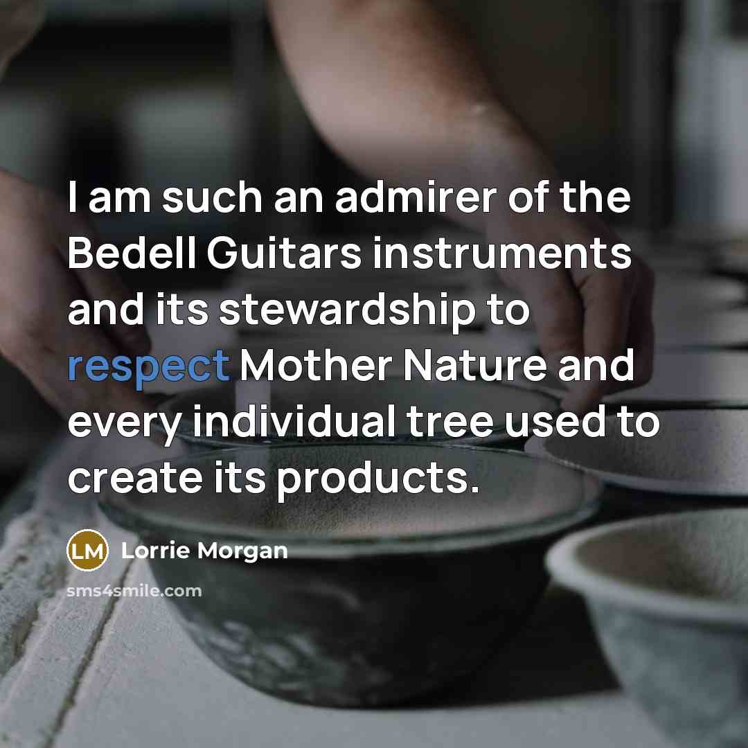 “I am such an admirer of the Bedell Guitars instruments…” quote by Lorrie Morgan