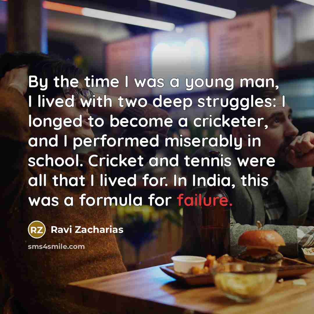 “By the time I was a young man, I lived…” quote by Ravi Zacharias
