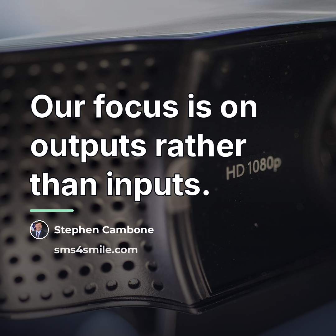 “Our focus is on outputs rather than inputs.…” quote by Stephen Cambone