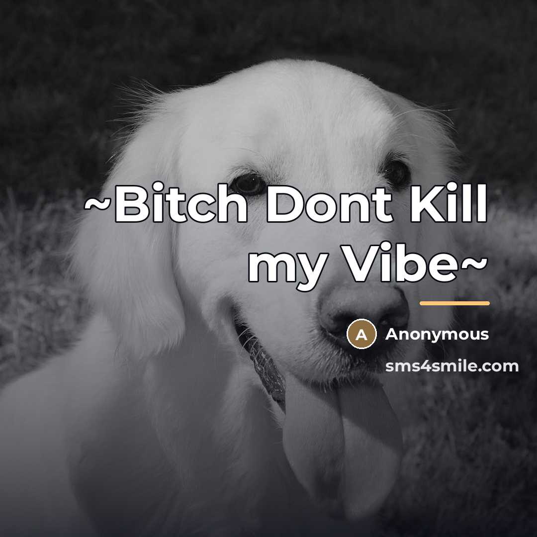 “~Bitch Dont Kill my Vibe~…” quote by Anonymous