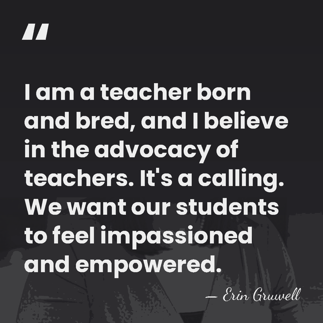 I am a teacher born and bred, and I believe in the&hellip; - Erin Gruwell