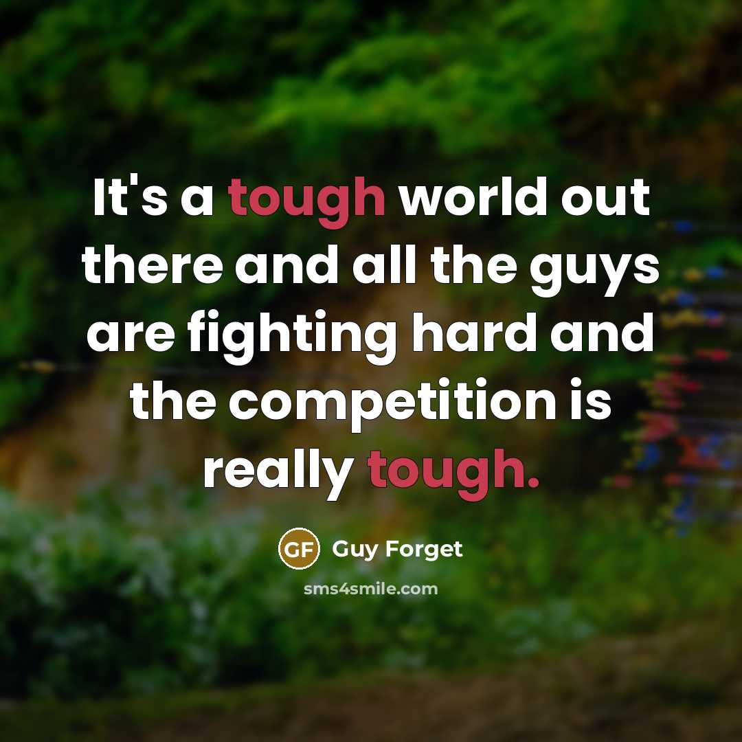“It's a tough world out there and all the guys…” quote by Guy Forget