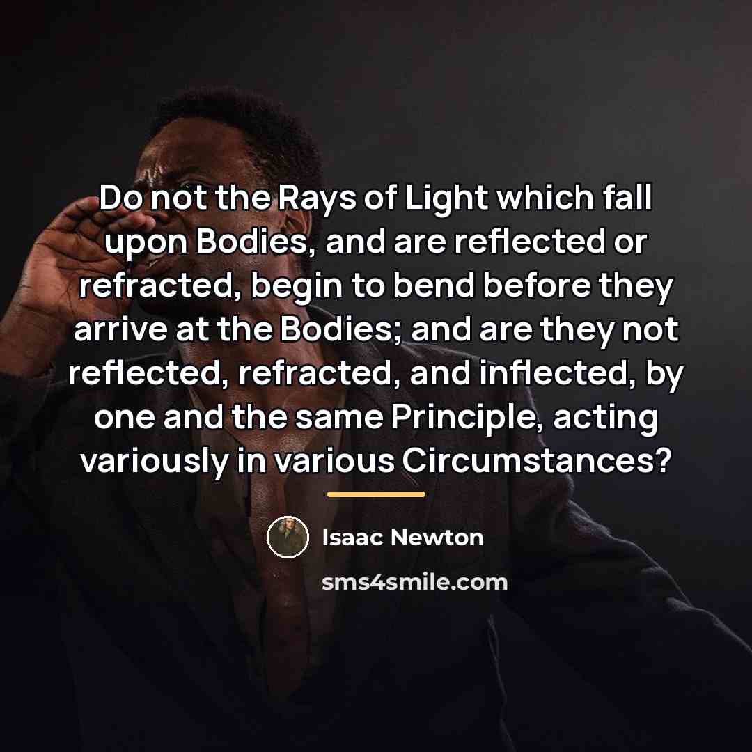“Do not the Rays of Light which fall upon Bodies,…” quote by Isaac Newton