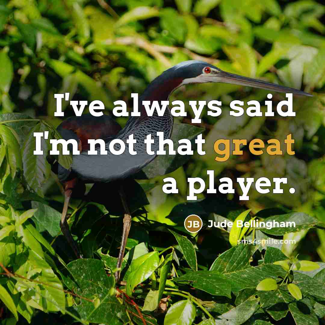 “I've always said I'm not that great a player.…” quote by Jude Bellingham