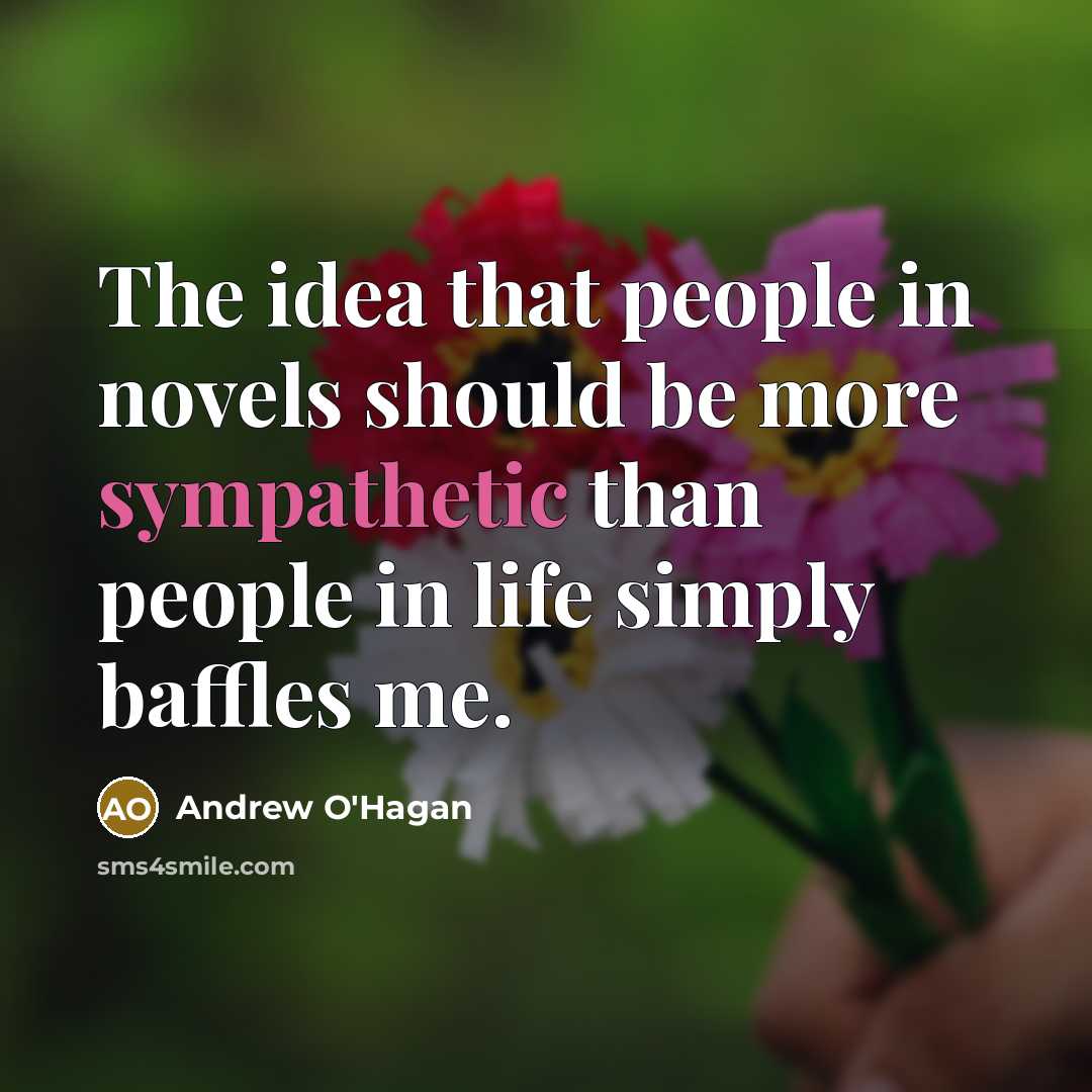 “The idea that people in novels should be more sympathetic…” quote by Andrew O'Hagan