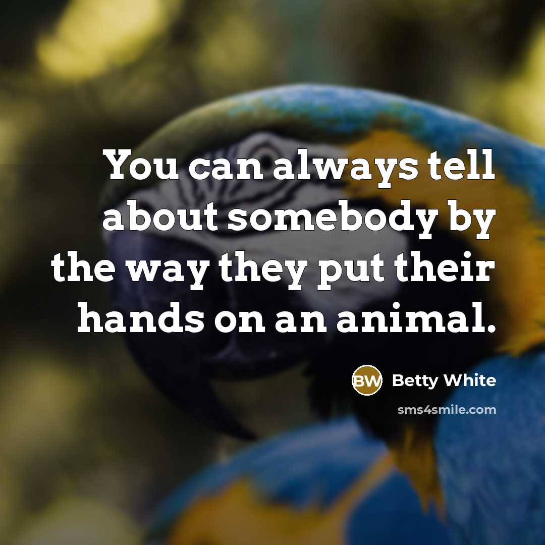 “You can always tell about somebody by the way they…” quote by Betty White
