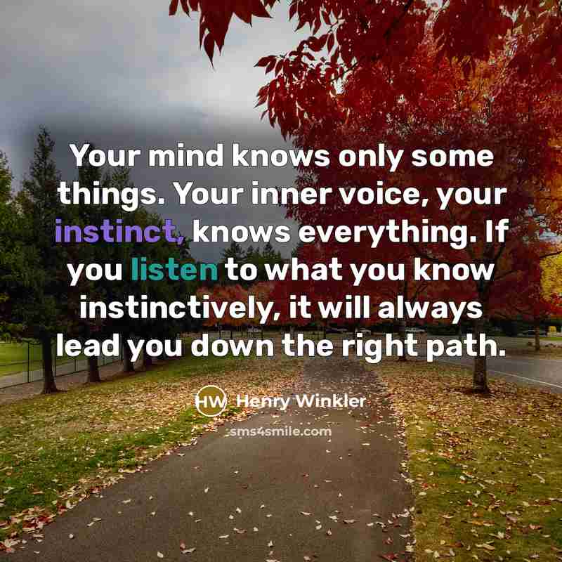 “Your mind knows only some things. Your inner voice, your…” quote by Henry Winkler