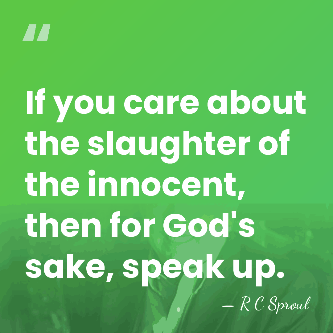 If you care about the slaughter of the innocent, then for God's&hellip; - R C Sproul