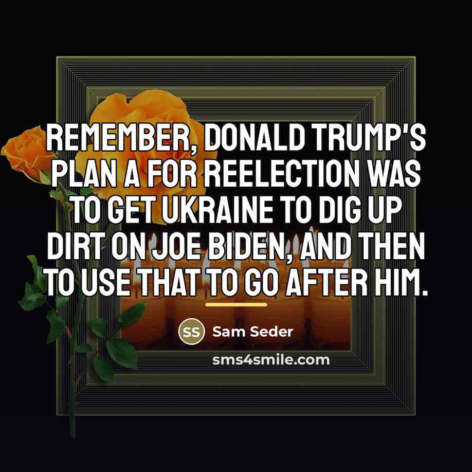“Remember, Donald Trump's Plan A for reelection was to get…” quote by Sam Seder