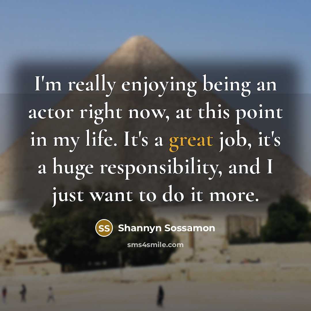 “I'm really enjoying being an actor right now, at this…” quote by Shannyn Sossamon