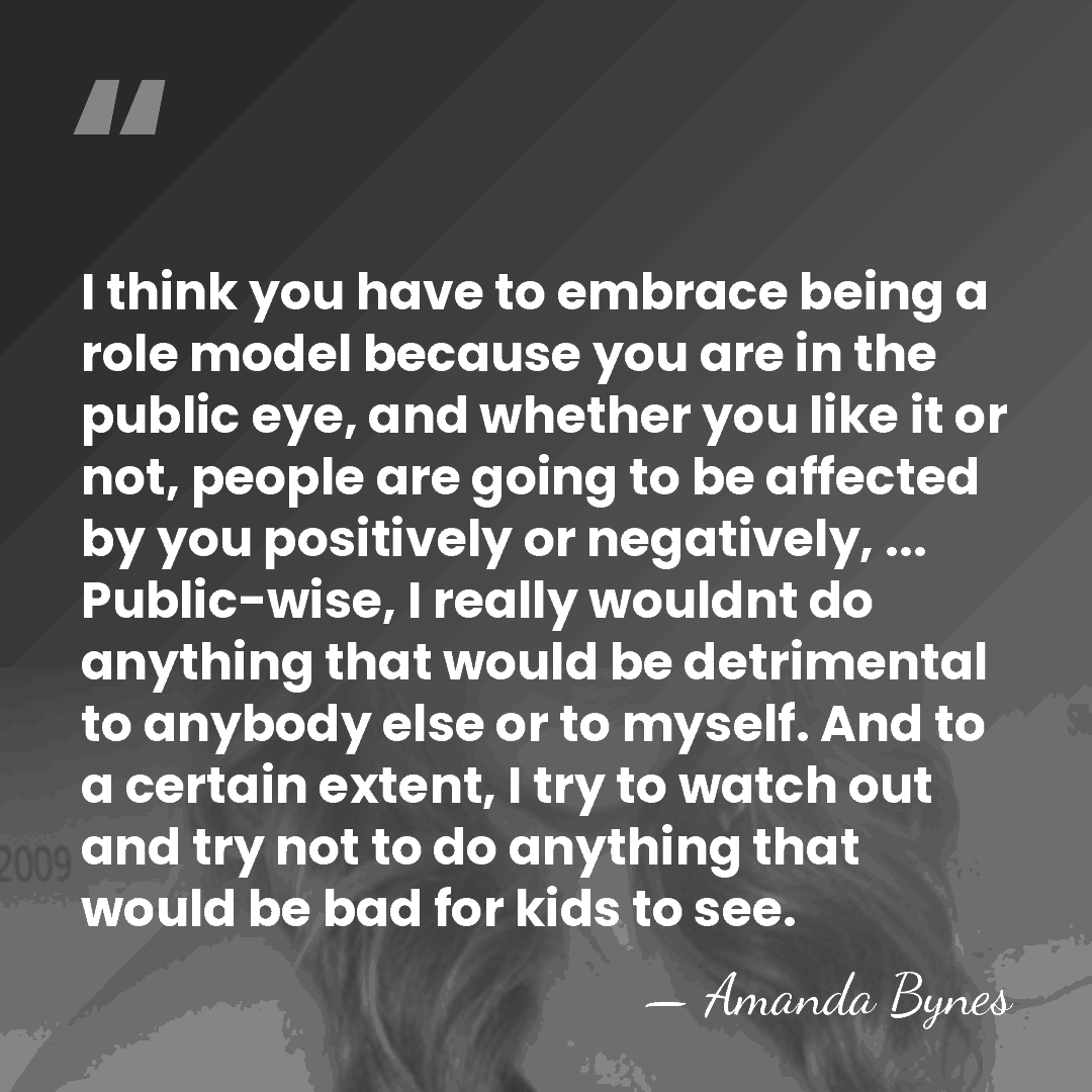 I think you have to embrace being a role model because you&hellip; - Amanda Bynes