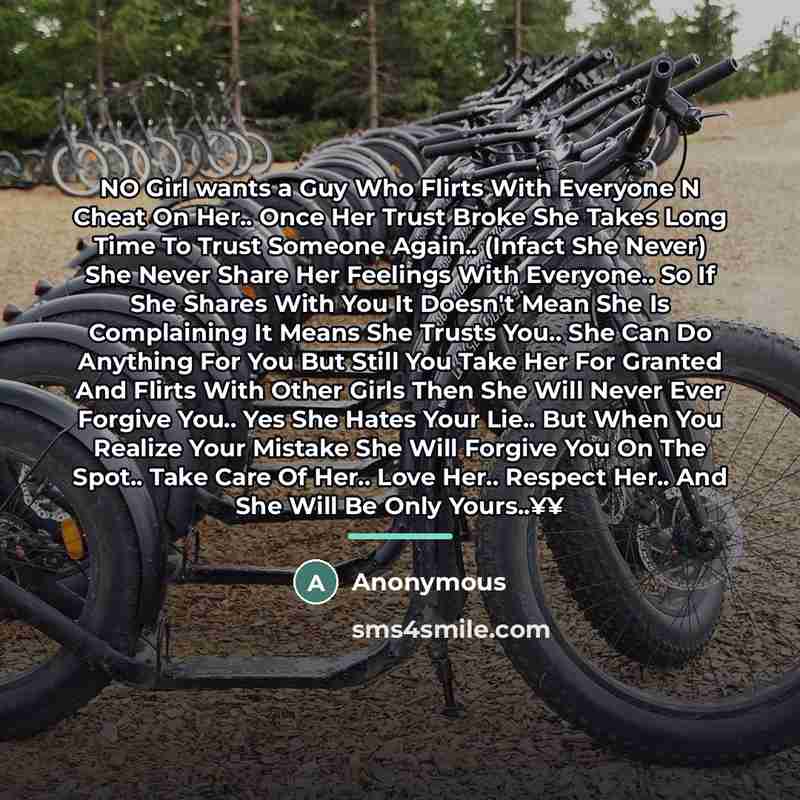 “NO Girl wants a Guy Who Flirts With Everyone N…” quote by Anonymous