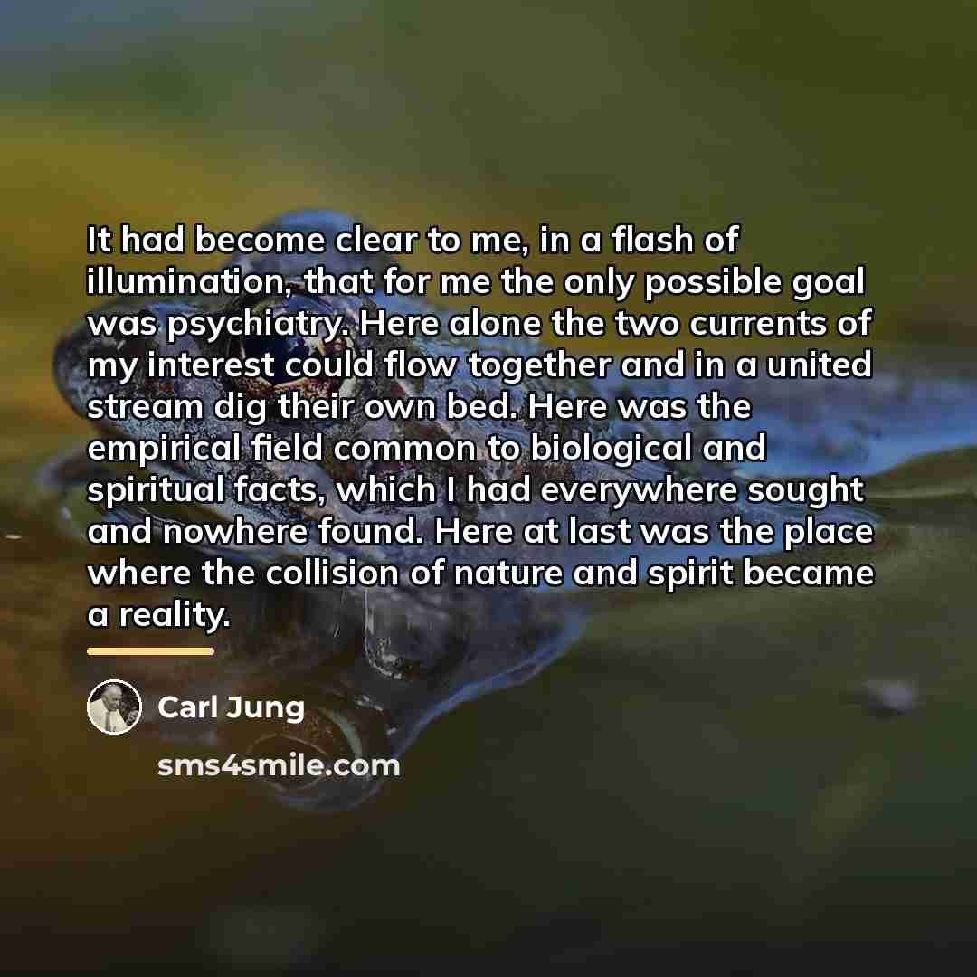 “It had become clear to me, in a flash of…” quote by Carl Jung