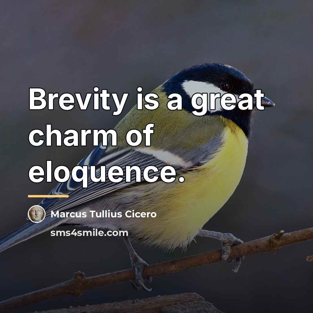 “Brevity is a great charm of eloquence.…” quote by Marcus Tullius Cicero