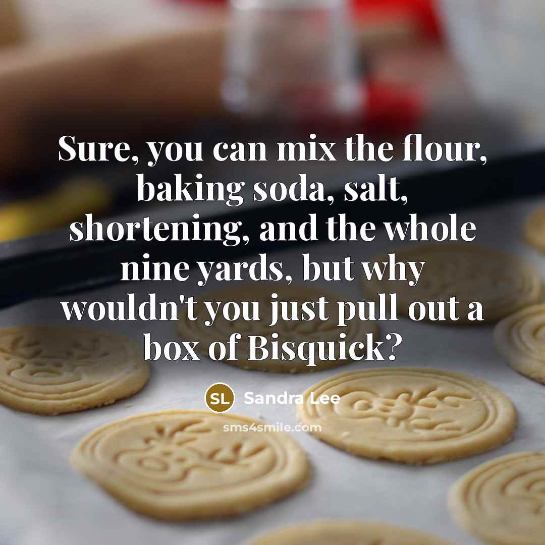 “Sure, you can mix the flour, baking soda, salt, shortening,…” quote by Sandra Lee